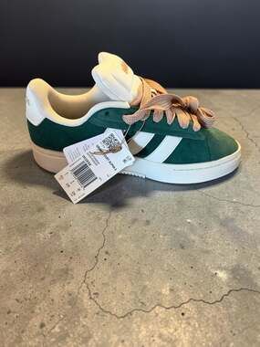 Adidas Grand Court Alpha O Dark Green Suede Sneakers, Women's 6.5 - NWT